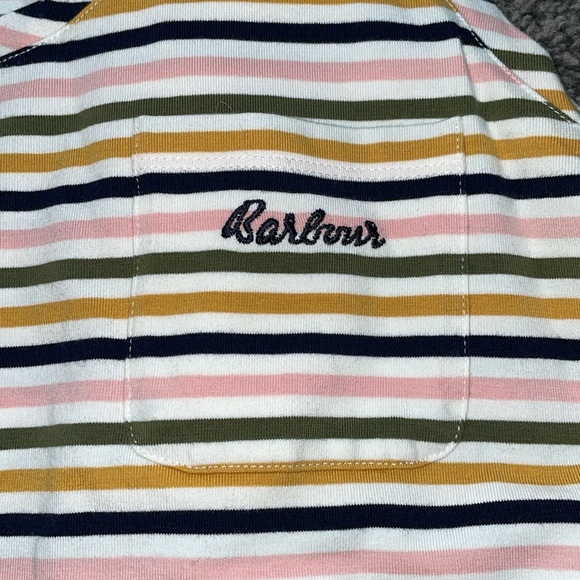 Barbour Patterson Striped Cotton Tank Dress Striped with Belt Size 8 - Picture 6 of 12